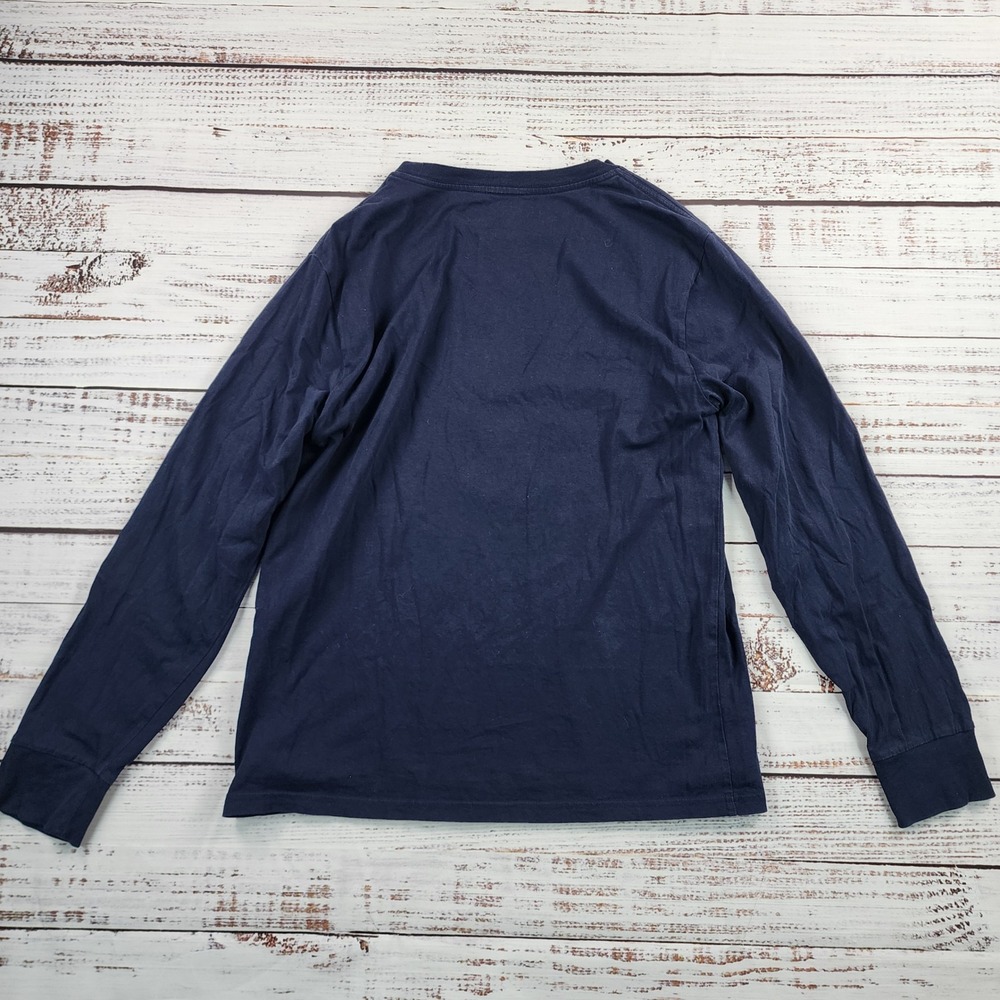 Polo Ralph Lauren Boys XL 18-20 Big Pony Plaid Patchwork Long Sleeve Navy Shirt - Picture 3 of 7